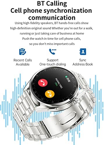 Мъжки и женски смарт часовници Asmartwatch с функция повикване чрез Bluetooth, Фитнес тракер с контрол на музика, Информация,