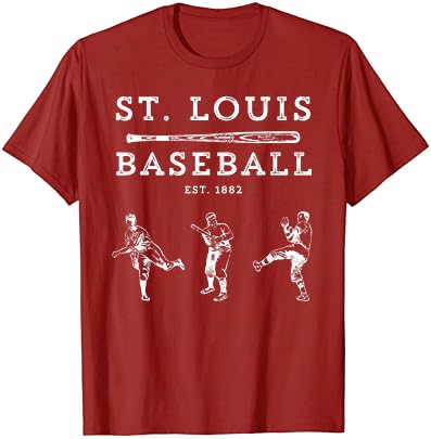 Класическа Ретро Тениска на Бейзболен фен на Сейнт Луис, Мисури