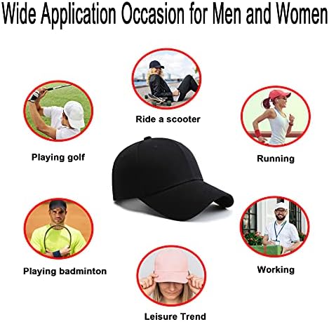 PFFY, 2 броя, Силна Структурна бейзболна шапка с Предните Панели, Шапка, за Баща, за Голф, за Мъже и Жени, Черен + Бял