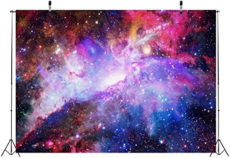 CORFOTO Плат 9x6 фута Galaxy Фон Мъглявината Фон За Снимки Цветна Млечния Път на Звездното Небе Фотопостер Космическа