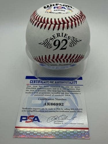 Домашни любимци Листач 92 ЕЛ РОЙ Брюэрс Подписа Автографи Wilson Baseball PSA DNA *92 - Бейзболни топки С Автографи