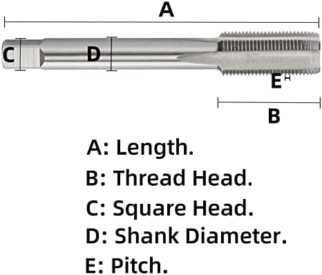 Метчик с метрична резба Aceteel M7.5 X 1.25, Метчик за металообработващи машини HSS Лявата Ръка M7.5 x 1.25 мм