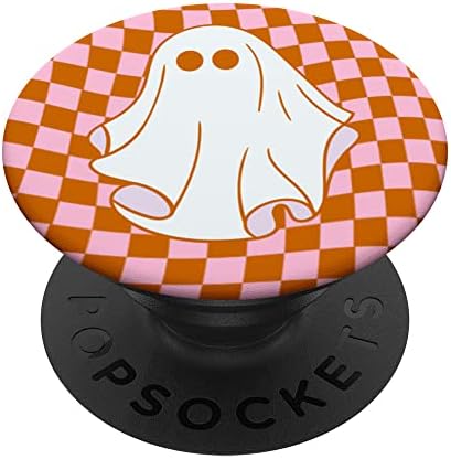 Ретро Завийте Клетчатая Шахматната Дъска на Светия Хелоуин PopSockets С Възможност за смяна на PopGrip