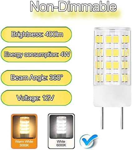 Led лампа ZSSXOLED GY6.35 G6.35 от двухконтактным основание, мощност 4 W (еквивалентен на халогенна лампа 35-40 Вата),