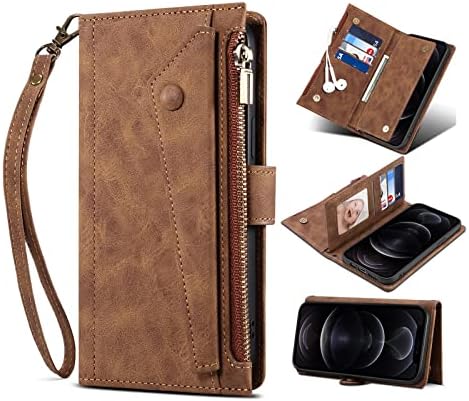Чанта-портфейл с панти капак за телефон, Съвместим с OnePlus Nord N20 5G, Калъф с цип с отделение за карти с RFID заключване,