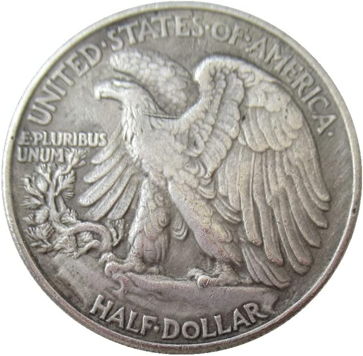 Полдоллара САЩ Walking Freedom 1945 сребърно покритие Копие на Възпоменателни монети