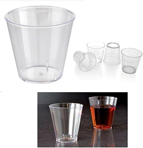 ATB 100 Прозрачни Чашки, 2 унция Твърди Пластмасови Чаши за Еднократна употреба за Виното и Парти Кетъринг-Бар