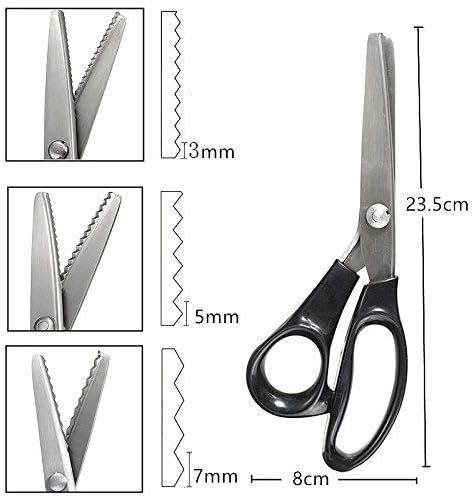 Портняжные ножици за бродерия, Професионални Ножици за шиене от неръждаема стомана с Удобна ръкохватка, Назъбени и Назъбени